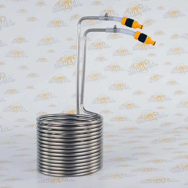 Serpentina Inox di Raffreddamento per 25-30 litri con raccordi rapidi - MADE IN ITALY