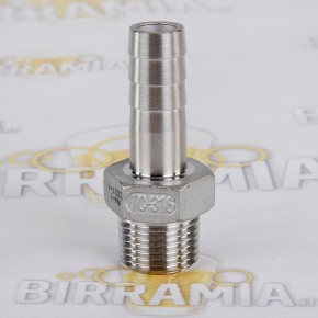 Portagomma Inox 1/2 pollice - per tubo 14 mm