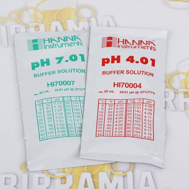 Soluzioni campione per taratura tester pH (busta da 1+1)