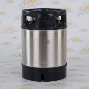  Fustino per birra in acciaio INOX da 9 litri (attacco...