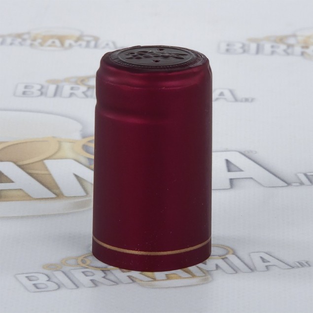 Capsule termoretraibili rosse satinate (100 pezzi)
