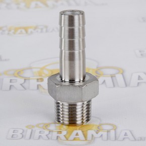 Portagomma inox 1/2 pollice - per tubo 12 mm