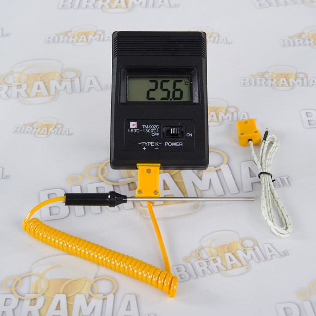 Termometro a termocoppia TM902C (-50 / +1300) 1 Ingresso completo di due sonde