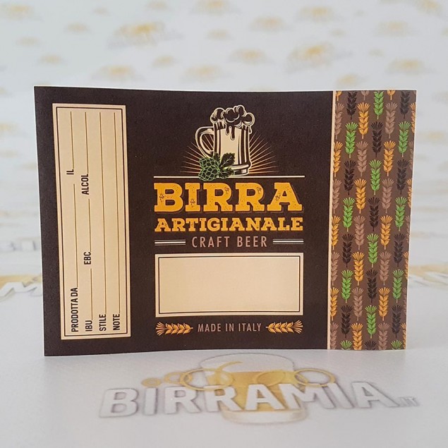 Etichette adesive per bottiglie Birramia \"Smart\" - 100 pezzi