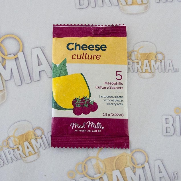 Mad Millie - Bustine di colture mesofile per formaggio, 5 pezzi