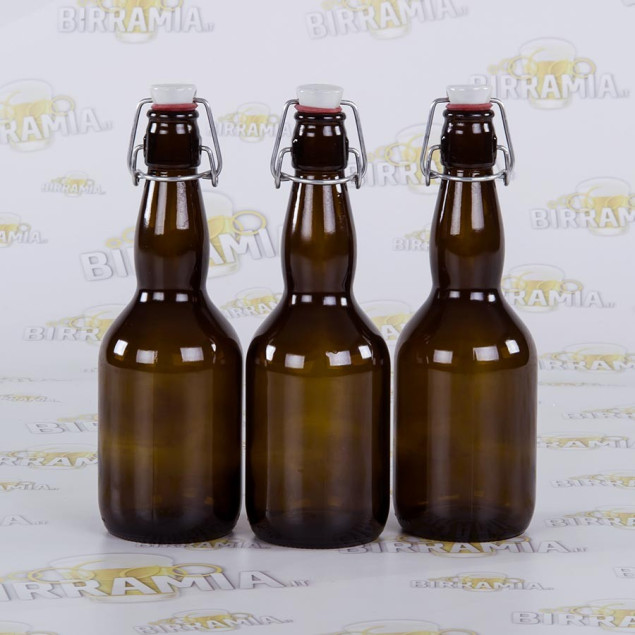  Confezione 12 bottiglie birra \"Pub\" con tappo in Porcellana da 0,50 litri
