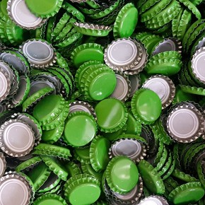 Tappi a corona verde chiaro (diametro 26 mm) - conf. da...